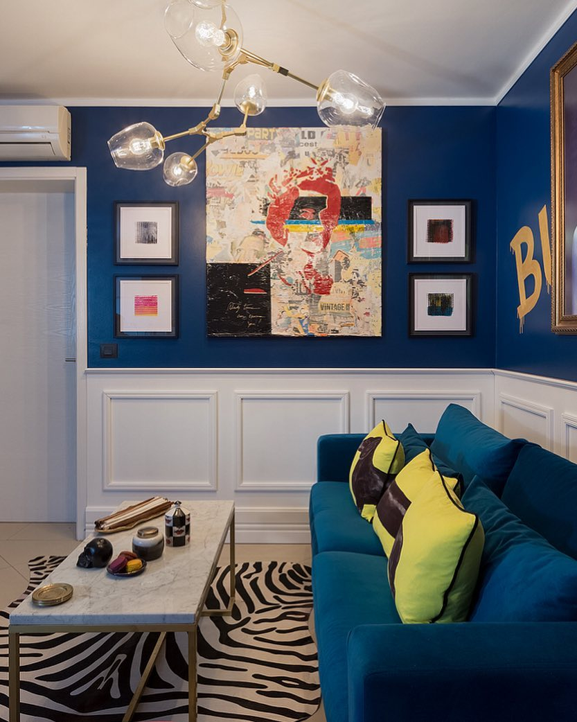 Bold and vibrant apartment decor