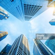 Singapore skyscrapers, financial district of raffles place