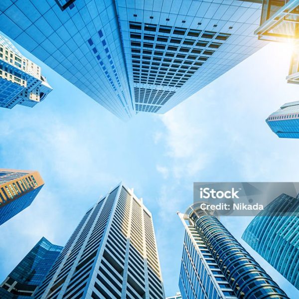 Singapore skyscrapers, financial district of raffles place