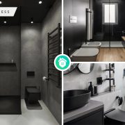 9 ideas to apply black color to the bathroom decoration