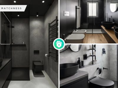 9 ideas to apply black color to the bathroom decoration