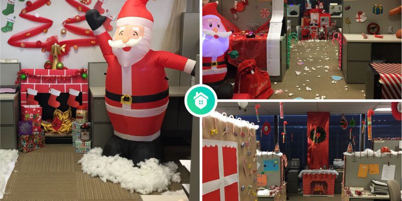 9 ideas to turn your office cubicle into christmas vibe