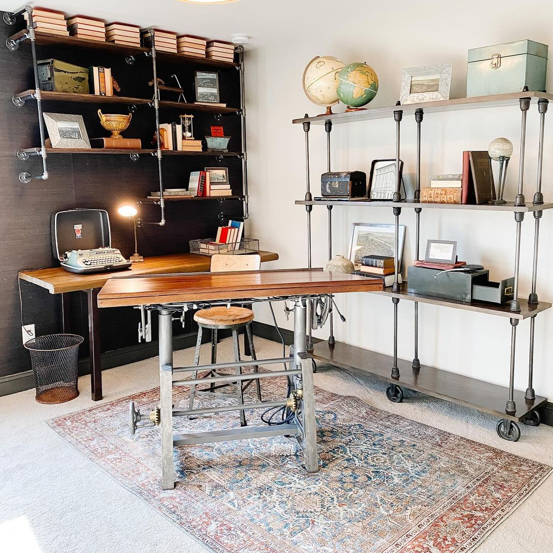 Pipe shelving unit