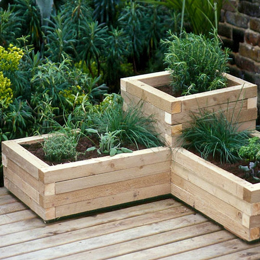 The material is easy to find and cheap for sure. You just have to simply arrange the wood into this model and use it as a planter.