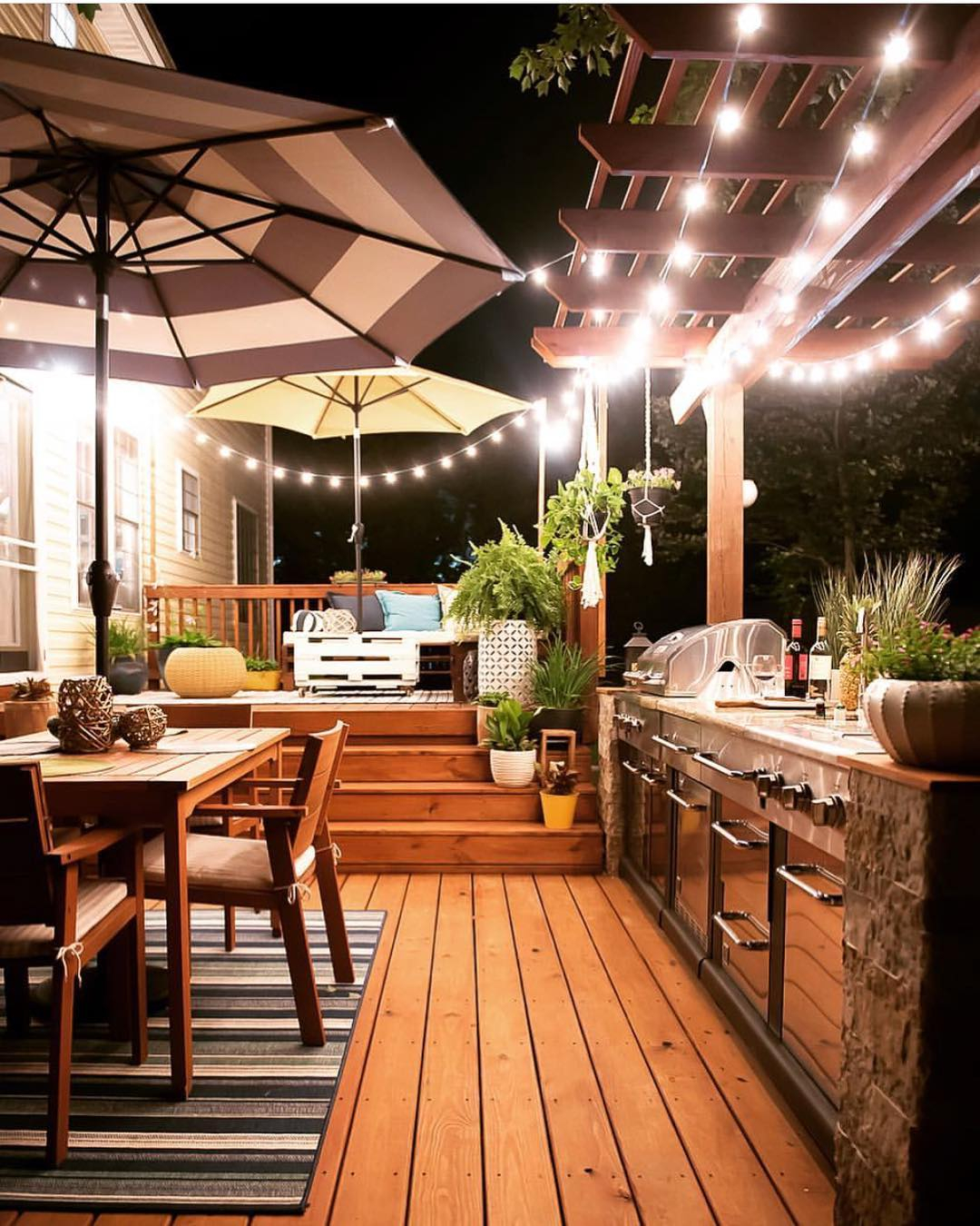 String lights for deck lighting ideas