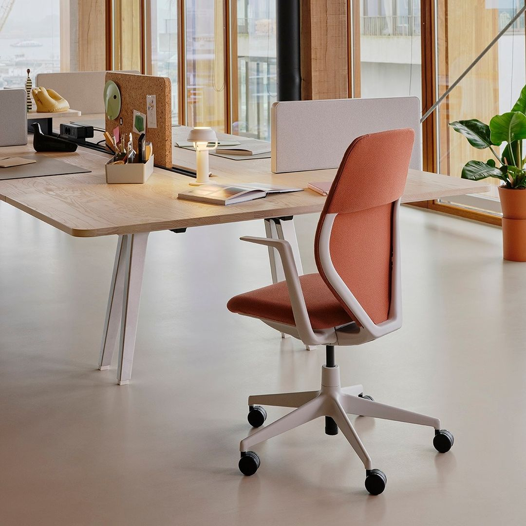 A task chair made from recyclable materials