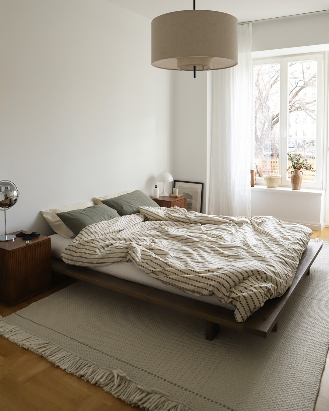 Platform bed in Scandinavian styles