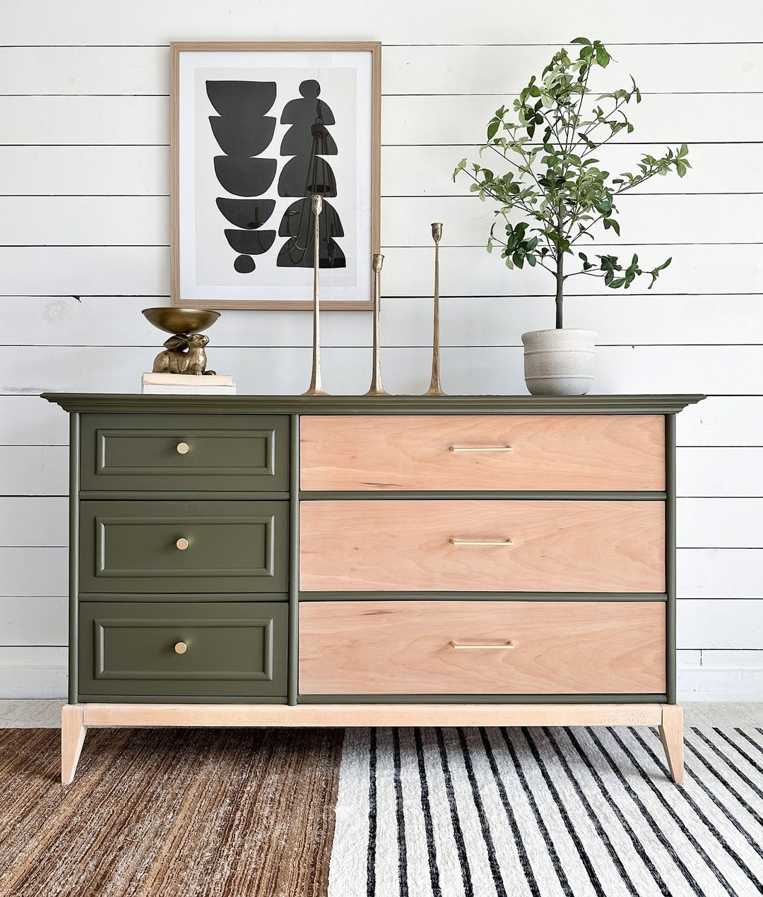Green Painted Console Table