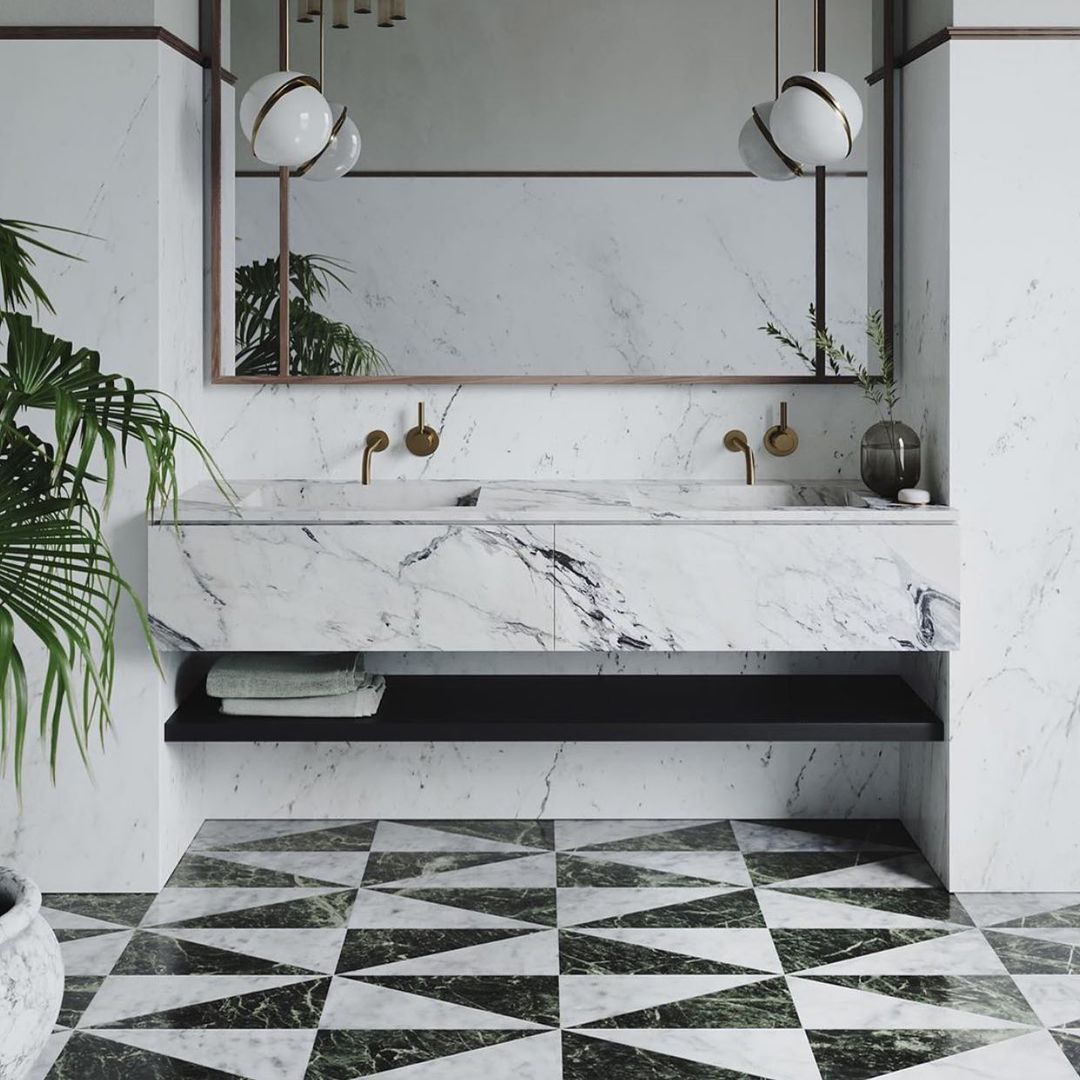 Black and white bathroom