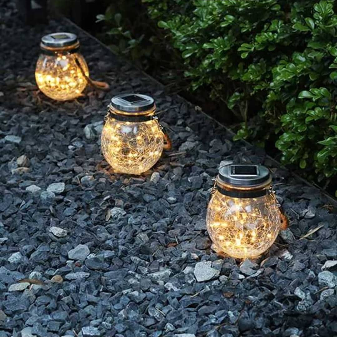 This jar lighting can be durable enough when being arranged on the pathway. 