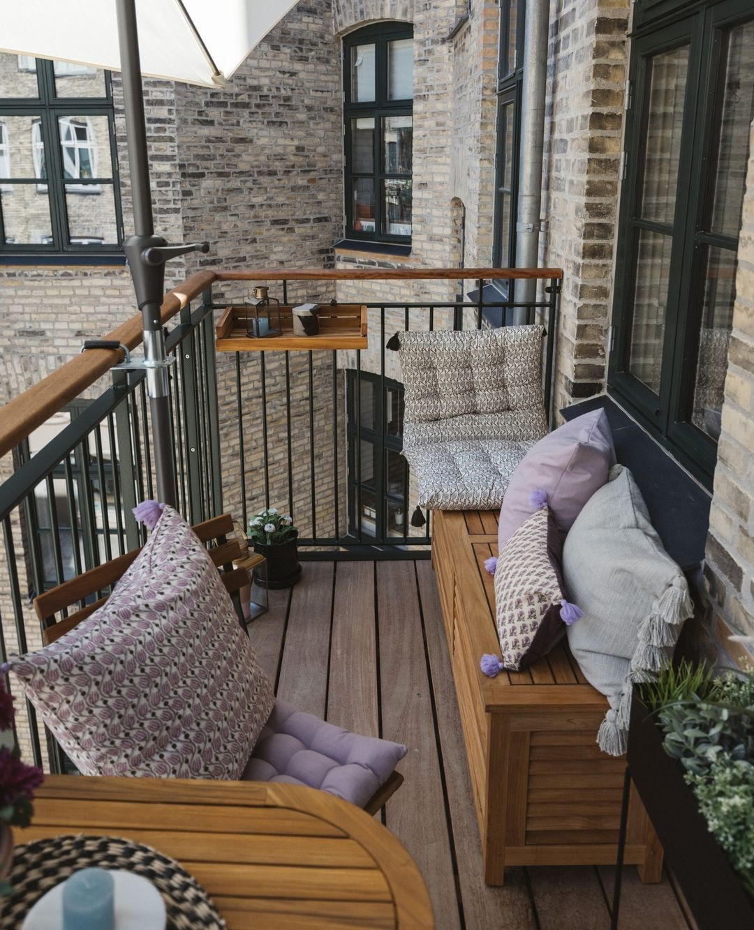The bench is made of wood that will be sturdy enough to sit even when the bottom part is hollow for the storage space.