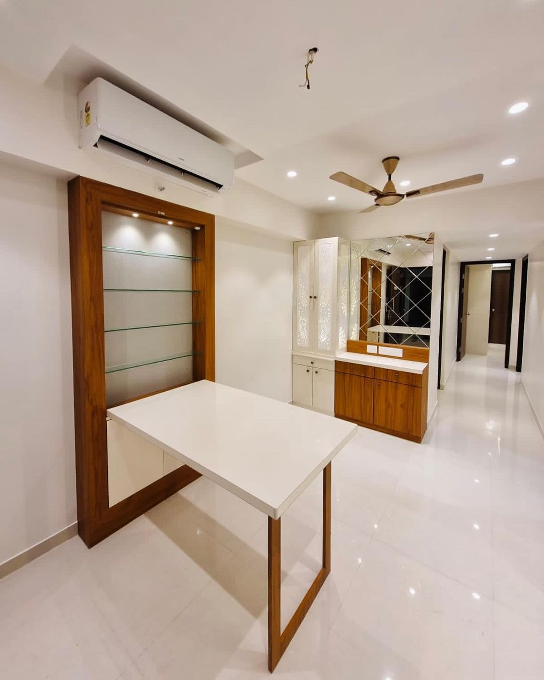 Folding furniture can be another solution for your small home. Look at this table.