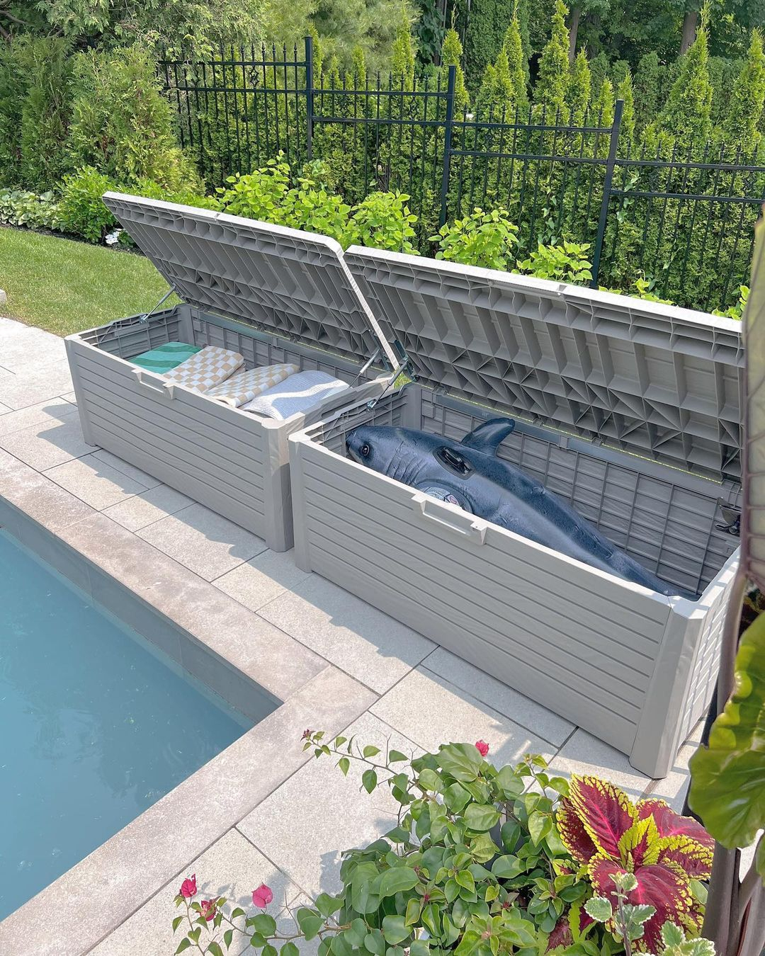 This one is a kind of storage bench. It can be used to sit at once which will be really functional.