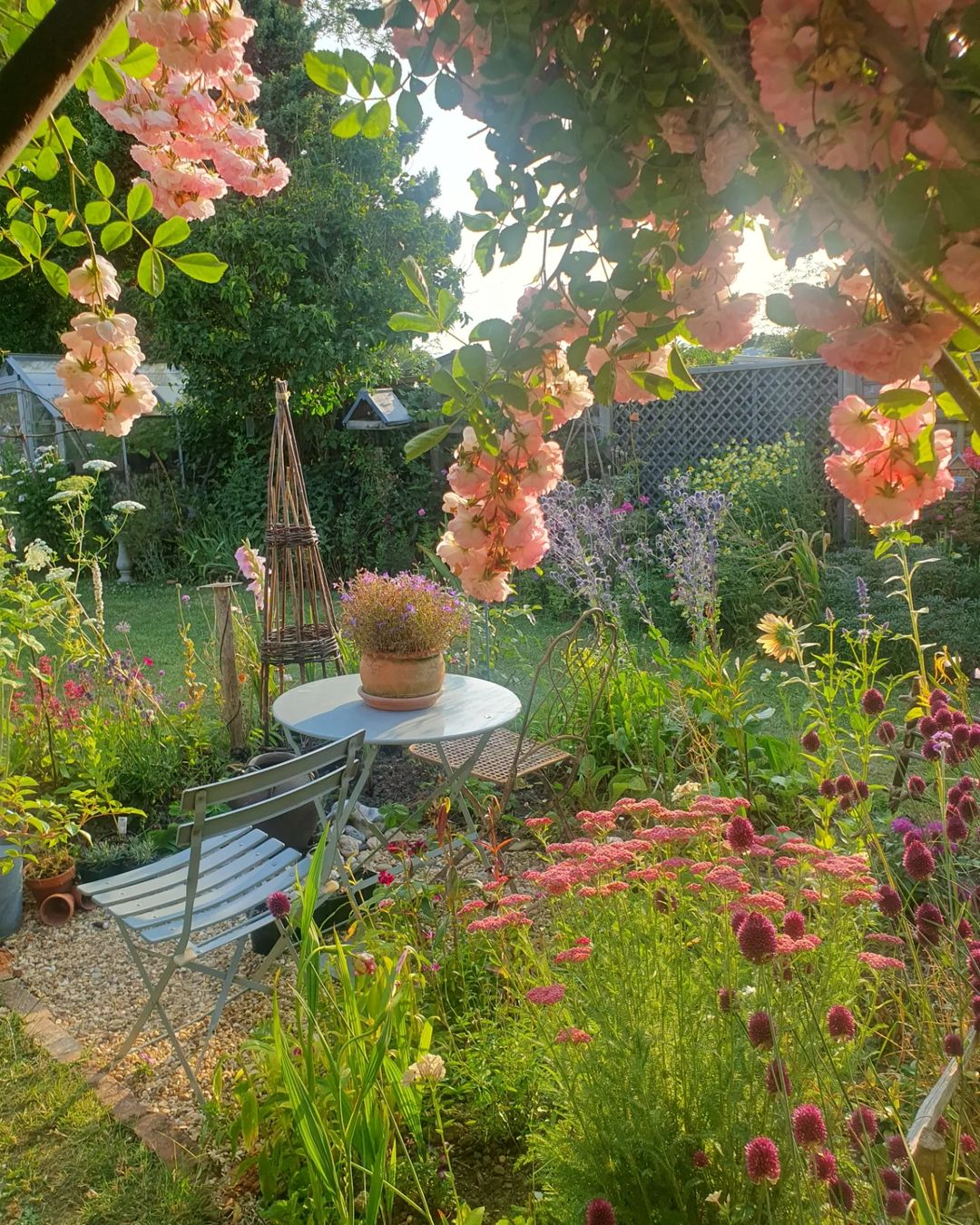 This garden arrangement is not that order but look at the effect. All of the plants and flowers are blending well.