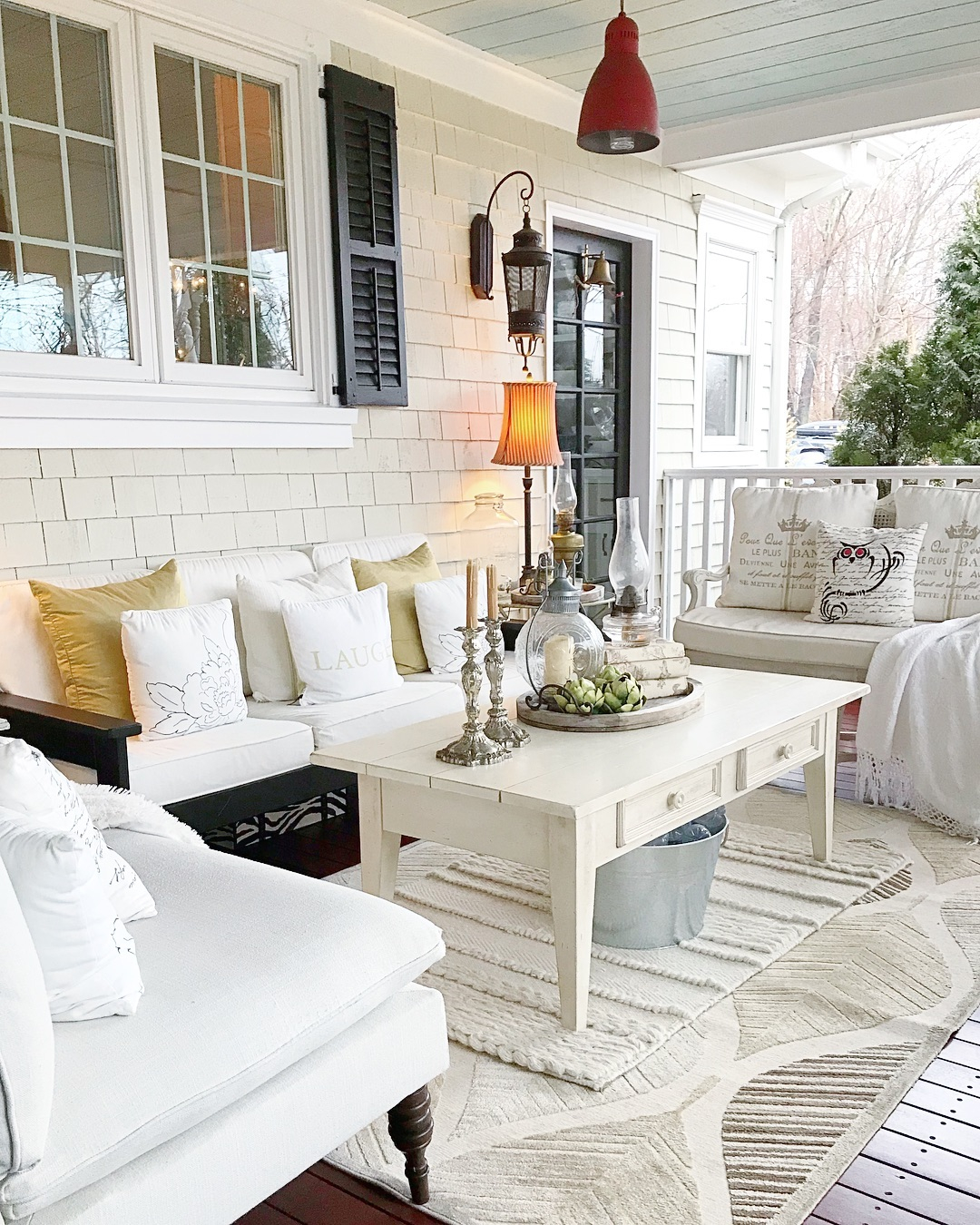 Comfortable seating area with cushioned chairs