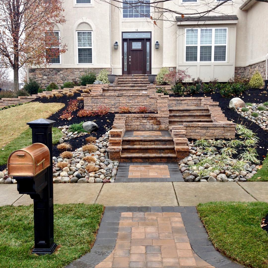 Look at the structure of this front yard landscape. This one is such a good example.