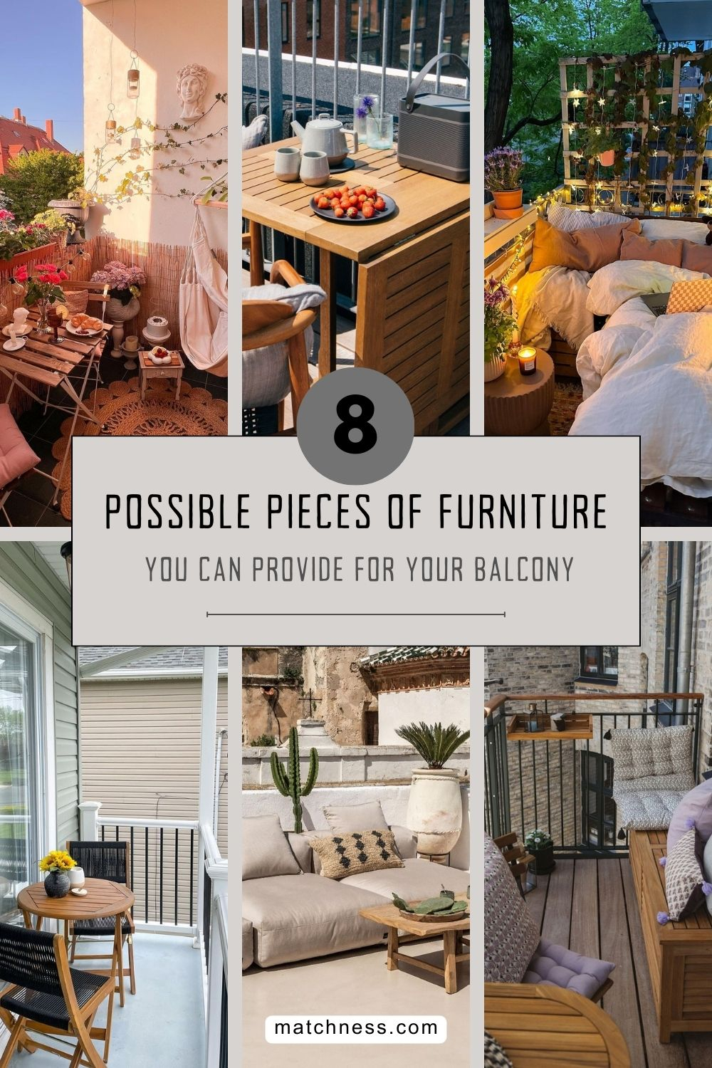 Possible pieces of furniture for balcony