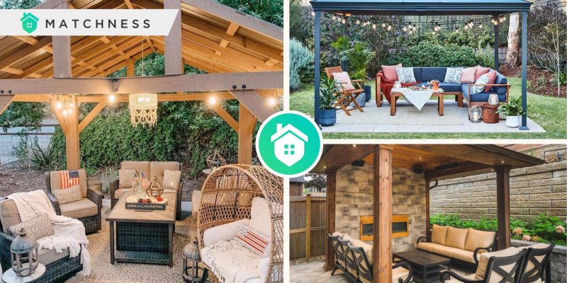 Gazebo furniture ideas- how to make it comfortable and functionalfi