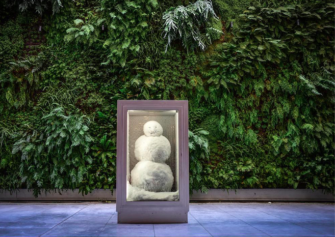 The lantern looks perfect with a snowman inside. You should also see the snow provided around the snowman