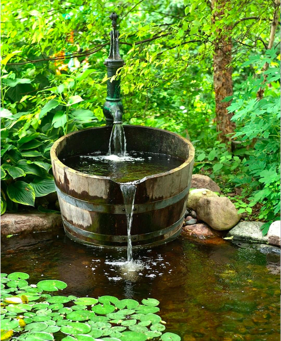 This pond fountain has two water flows that will be able to create more water sounds which is great.