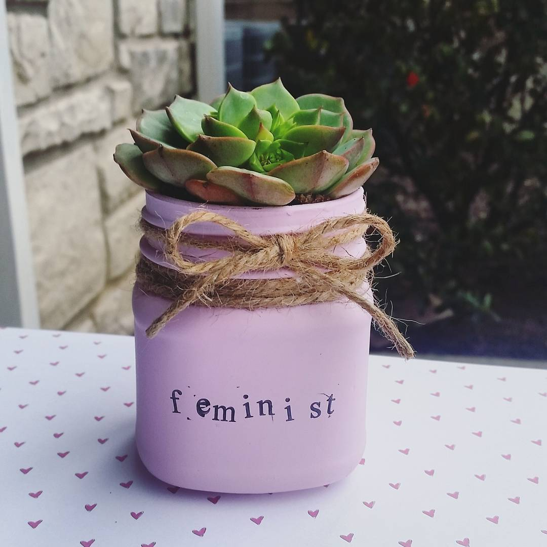 For the jar which is made of glass material, the succulent and other plants with low maintenance are the best choice.