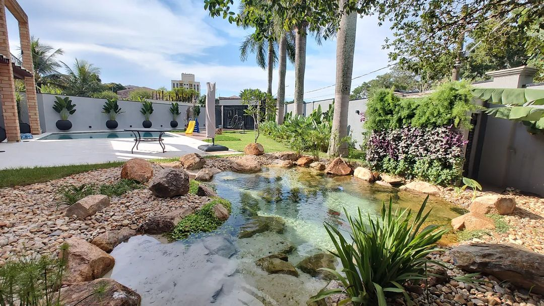 You should see how natural this pond looks like with the water area which has no limit with the land area.