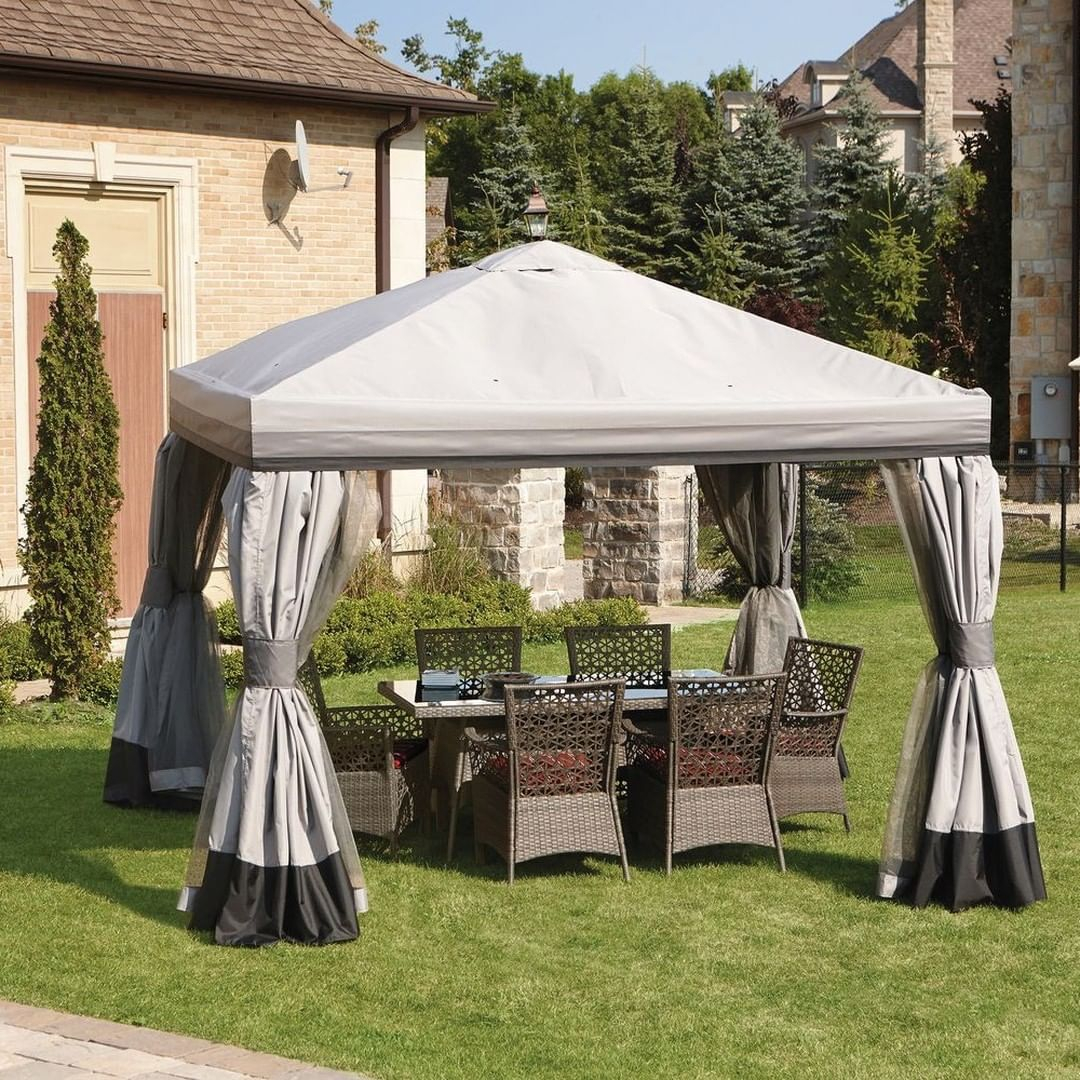 The dining table is in rectangular shape with materials that will be sturdy enough for the season changing.