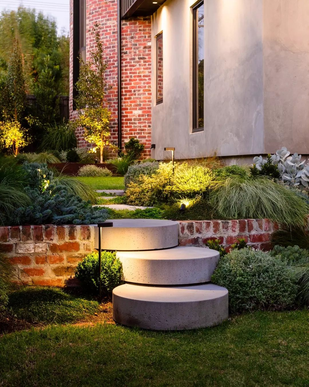 You can install the lighting in some places that can expose the interesting garden area parts.