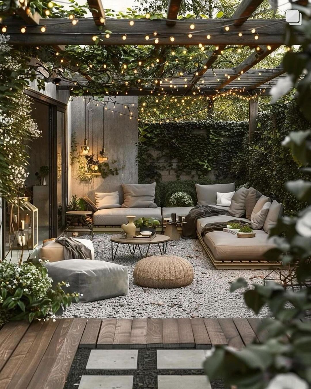 You can have such a great private me time in this garden where your privacy is protected with the walls and climbing vines.