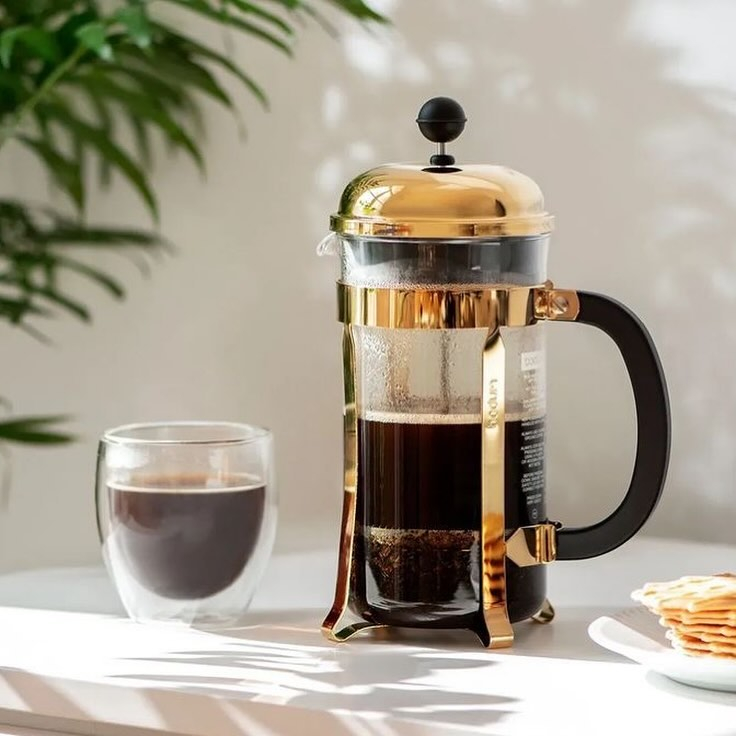 Now, your coffee is ready. This glass is a good one that won't be hot when you hold it.