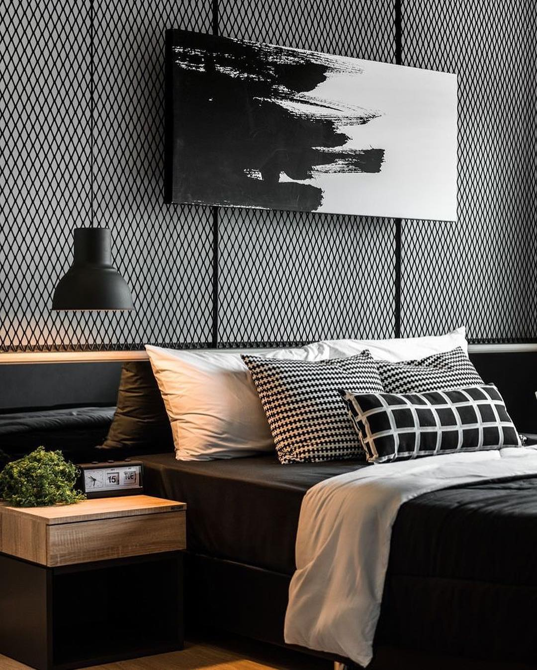 The black bed with soft and comfortable velvet bedding and blanket material can be a great one for the bedroom.