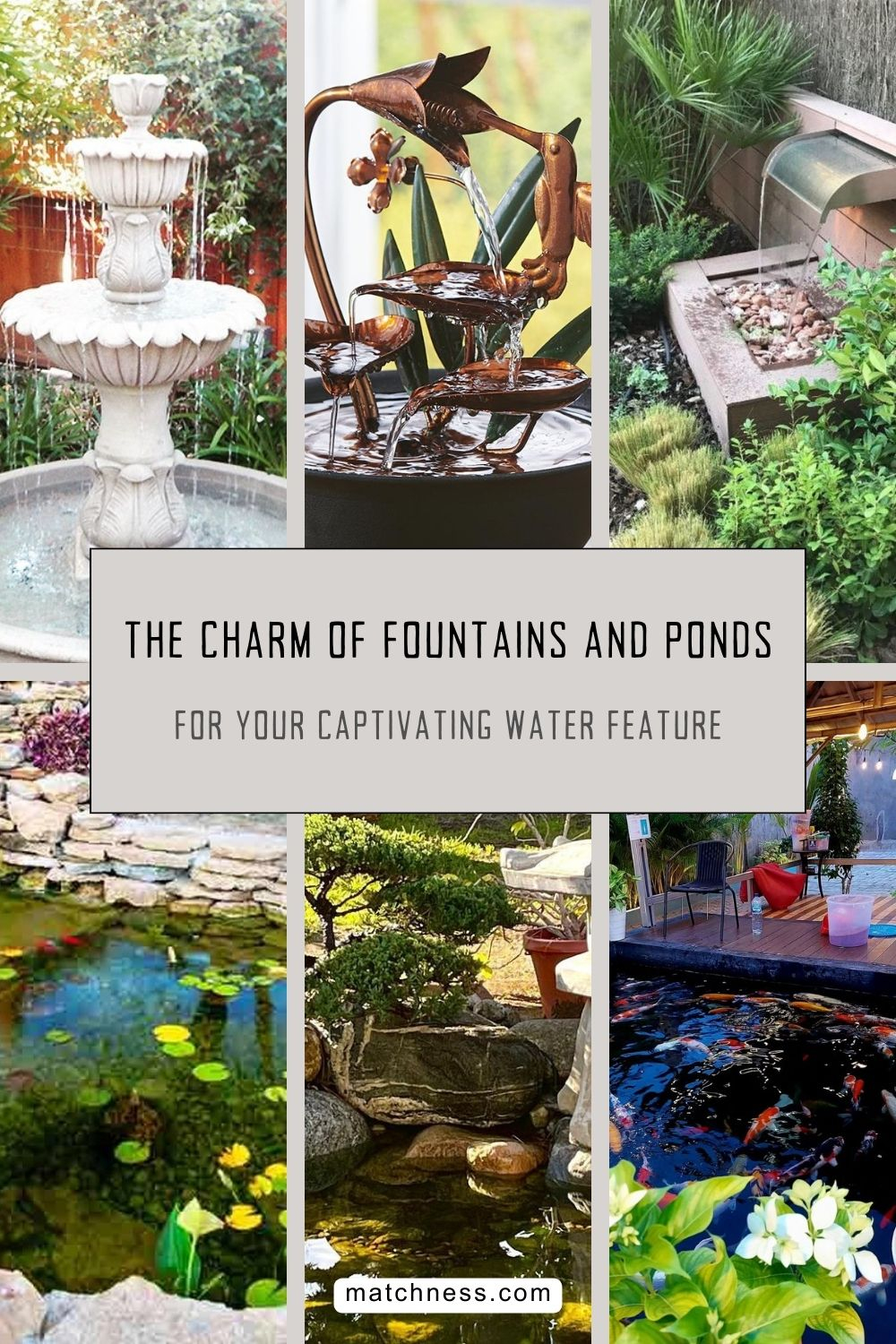 The charm of fountains and ponds for your captivating water feature