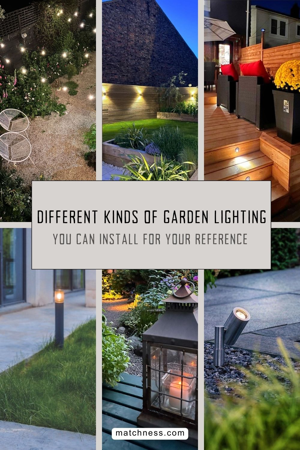 Different kinds of garden lighting you can install for your reference