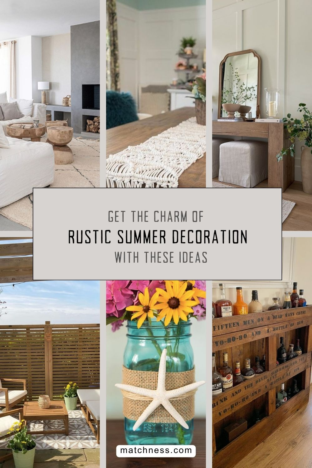 Get the charm of rustic summer decoration with these ideas