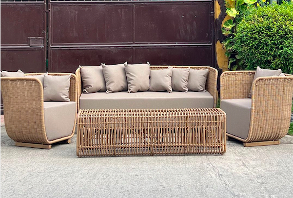This one is made of rattan, which is also durable. It has an aesthetic look that can be created into varied designs