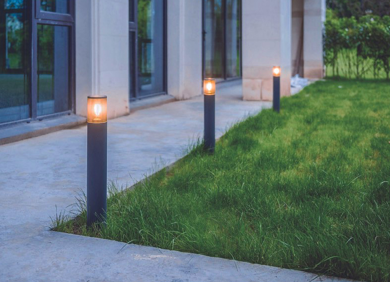 The bollard light is as simple as this but can't be doubted for its beauty and effectiveness. 