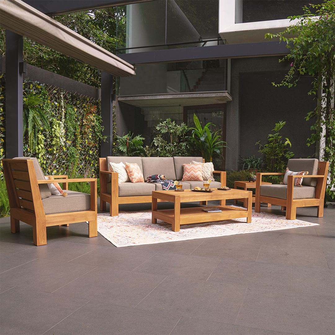 The furniture here (sofa and coffee table) can be said as a combination of style furniture.