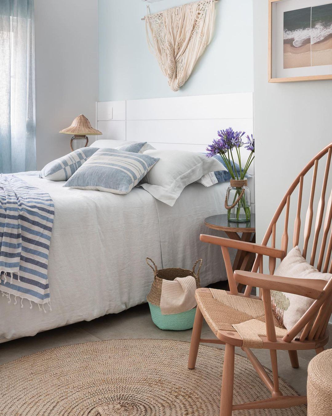 Light-colored wood chair