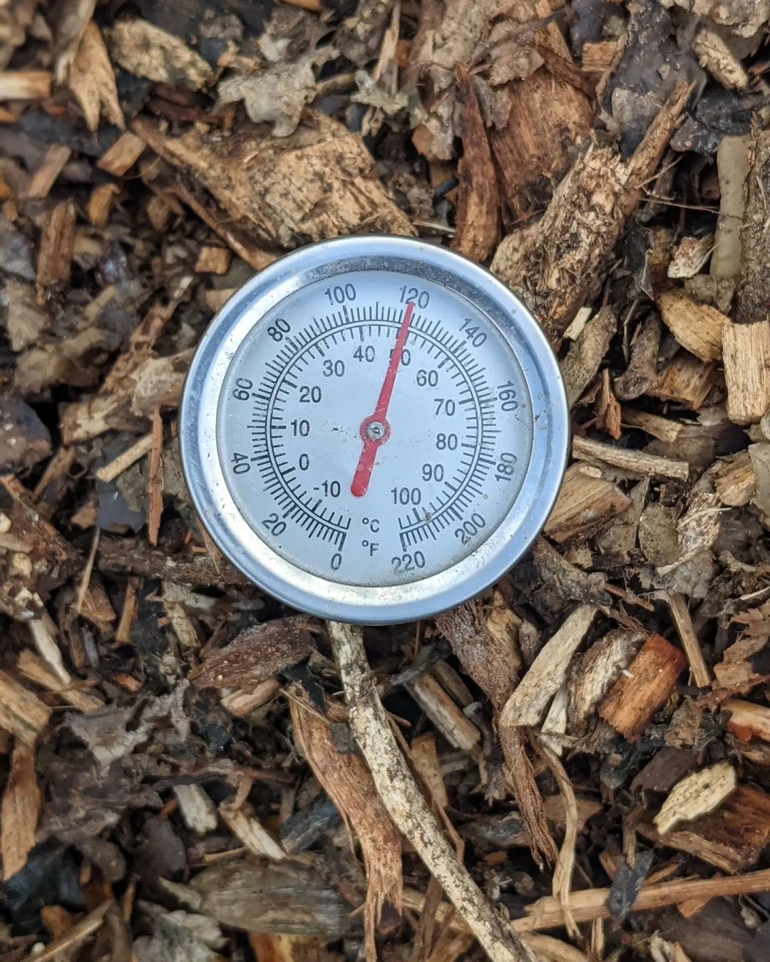 You can simply use the thermometer to monitor your compost temperature.