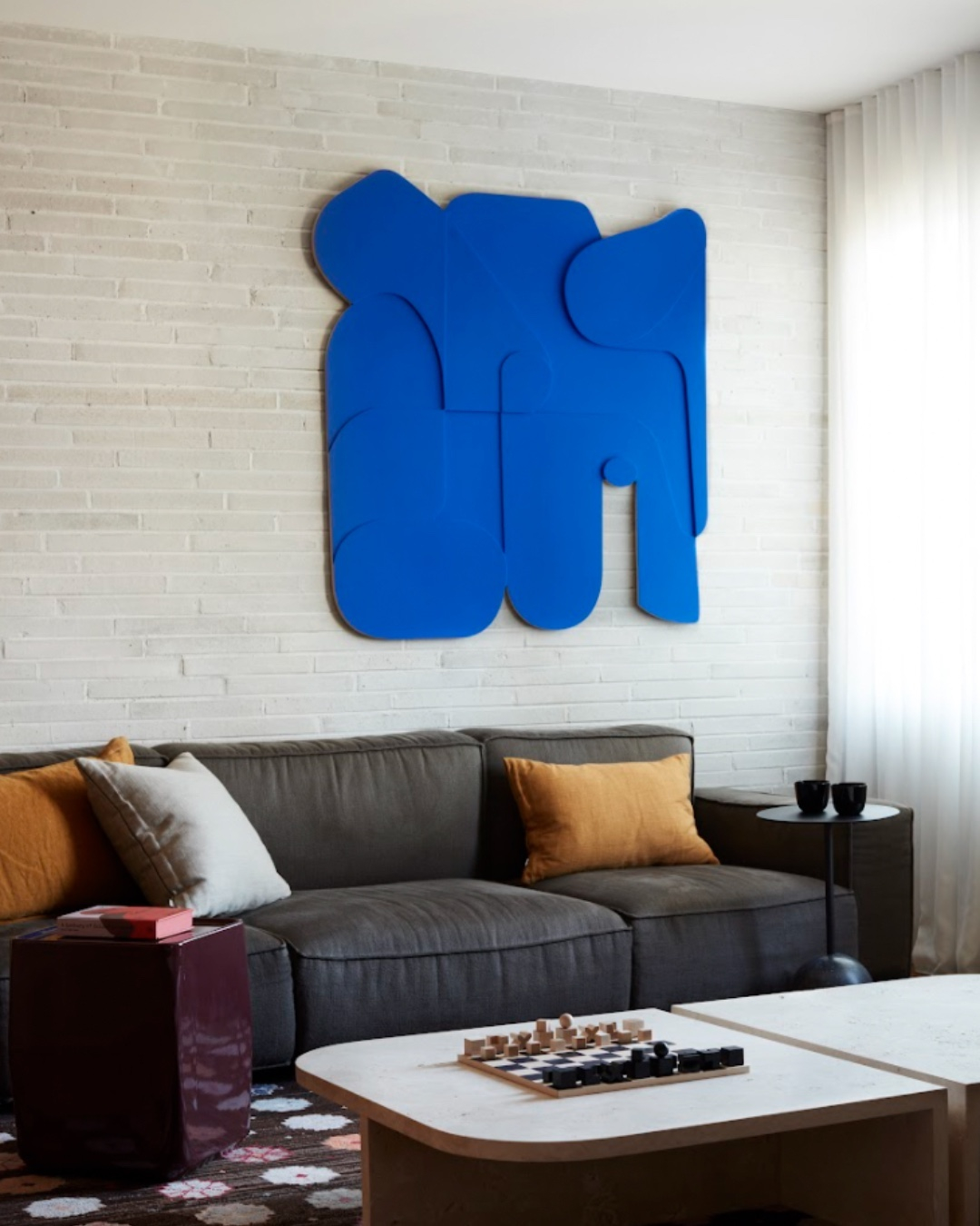 The color of this wall art piece is eclectic blue which can light up the room.