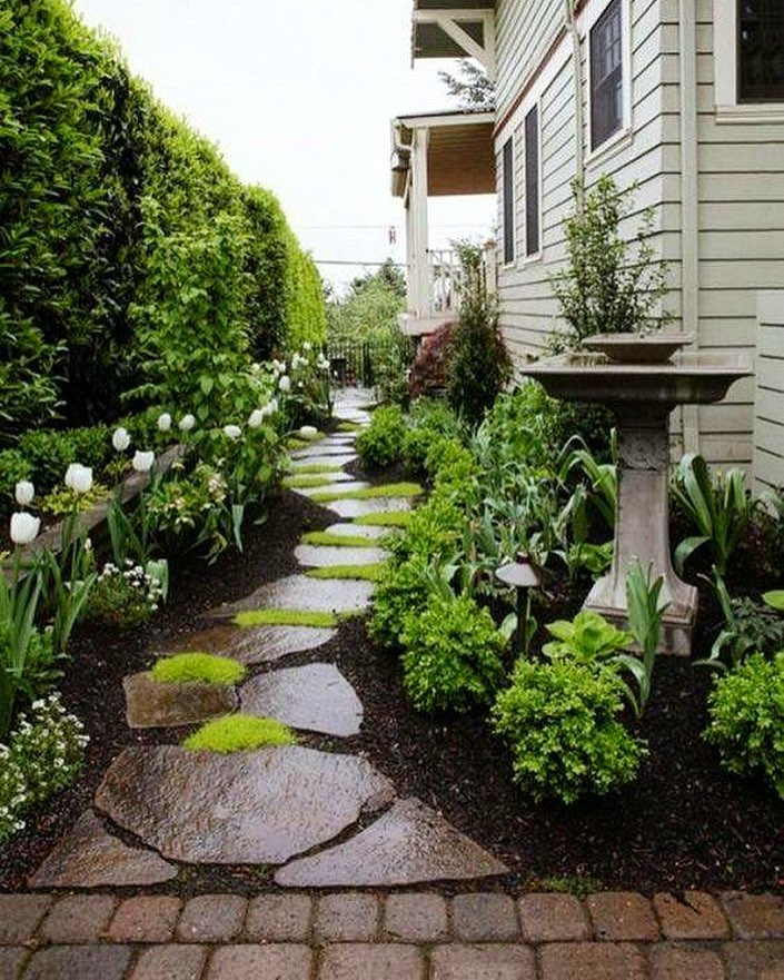 Look at how each stone that this pathway uses has a different shape and uniqueness.