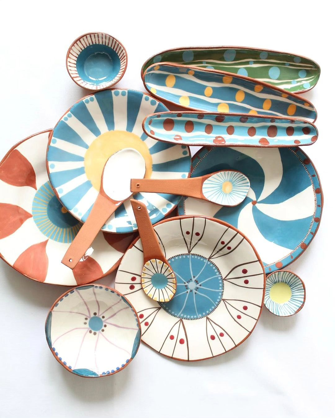 Look at how unique the ceramic tableware can be. It can be painted and created into varied designs, shapes, and colors.