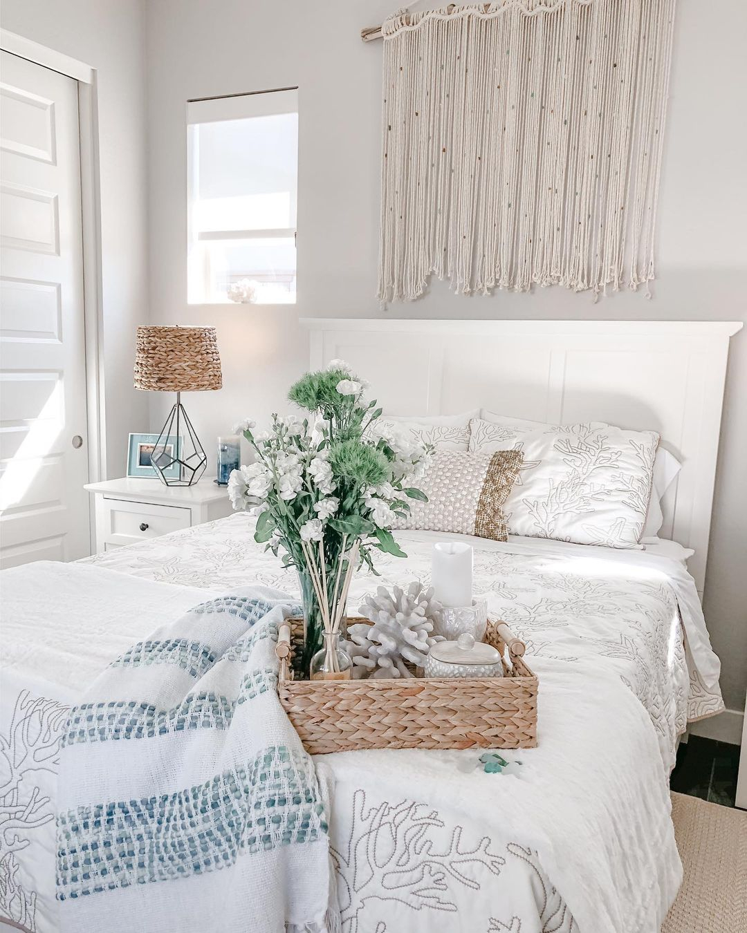 Throw pillows and blanket