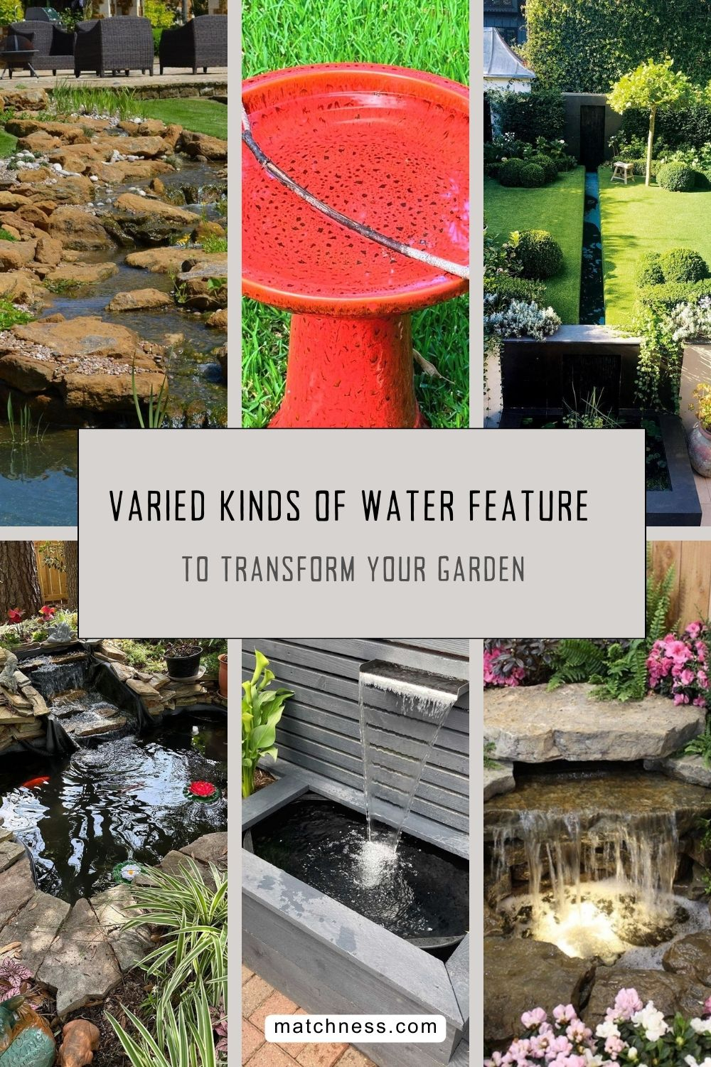 Varied kinds of water feature choices to transform your garden