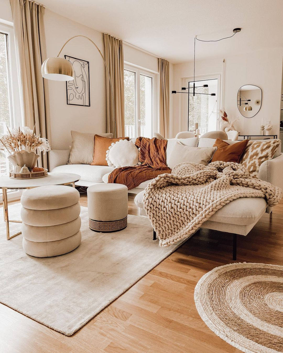 Chunky knit throw