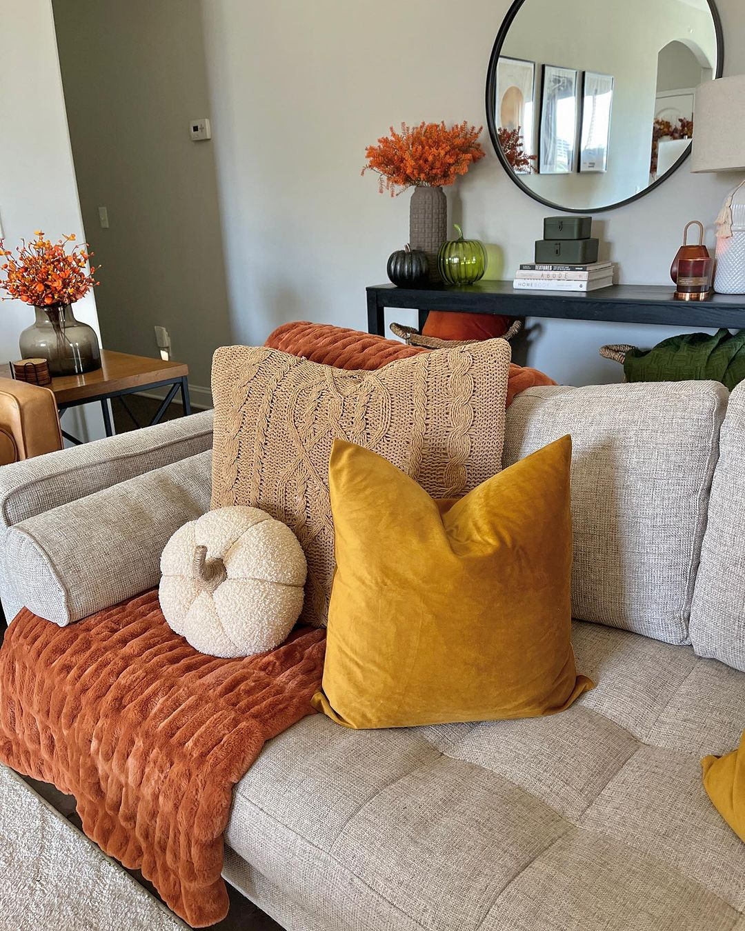Earth tone cushions