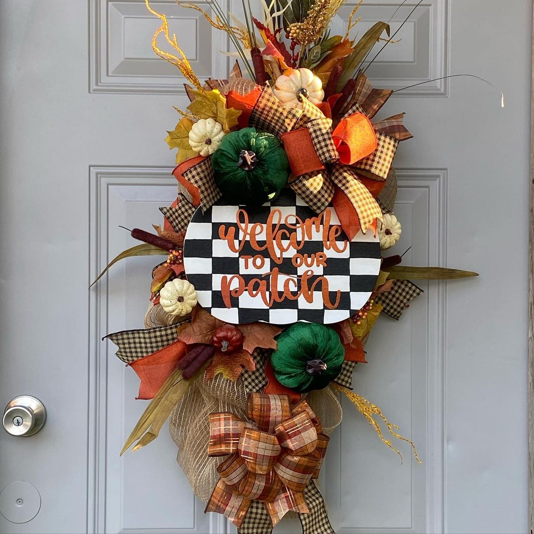 Fall swag wreath