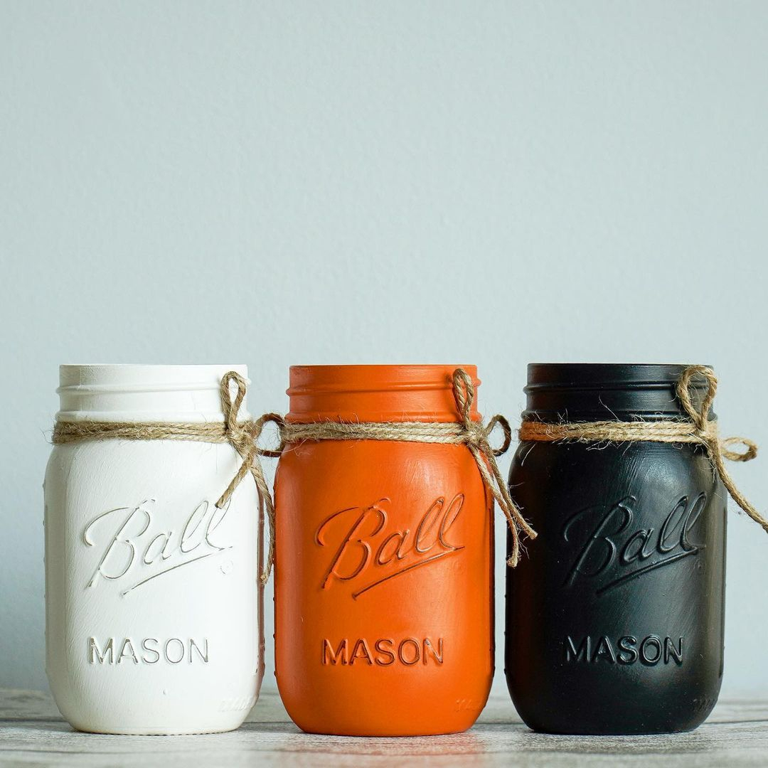Painted mason jars