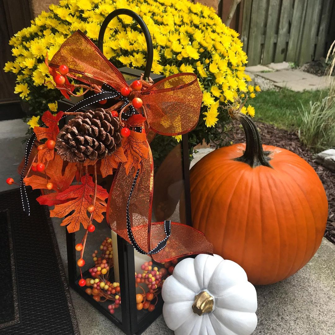 Rustic metal lantern