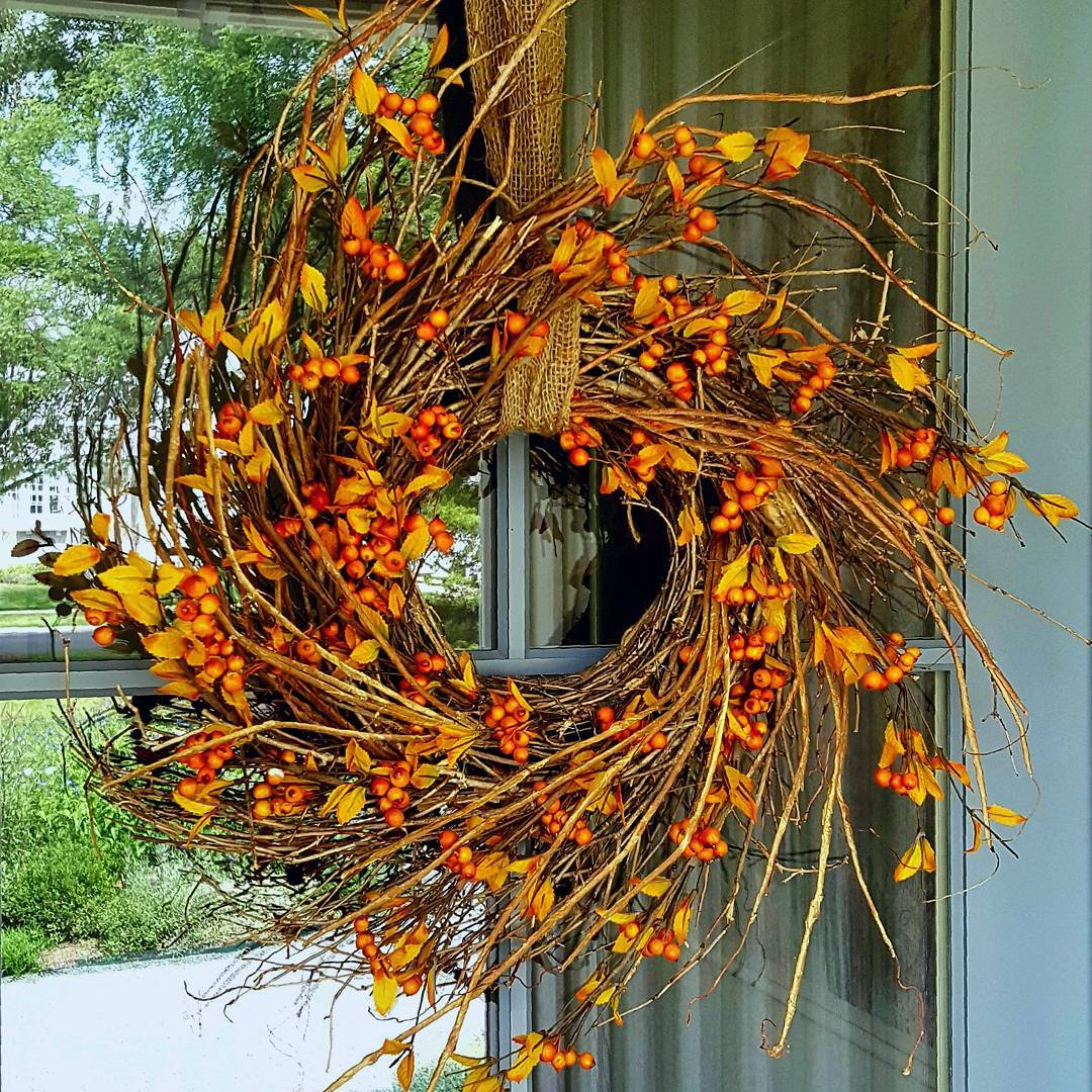 Rustic fall wreath
